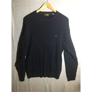 Mens Timberland Sweater Navy Blue Vintage Oversized Relaxed Cotton Casual